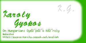 karoly gyopos business card